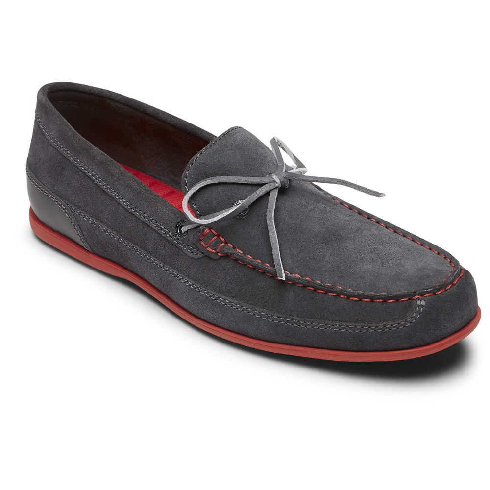 Mocassins Rockport Homem Cinzentas Escuro - Malcom Tie - 32689QDHZ